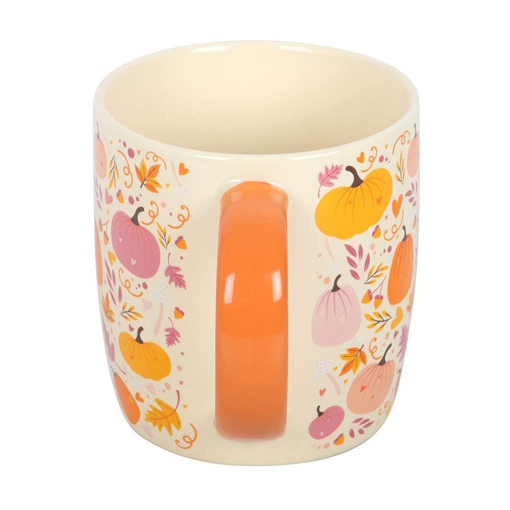 Something Different - Pink and Orange Pumpkin Print Mug - Multicolours
